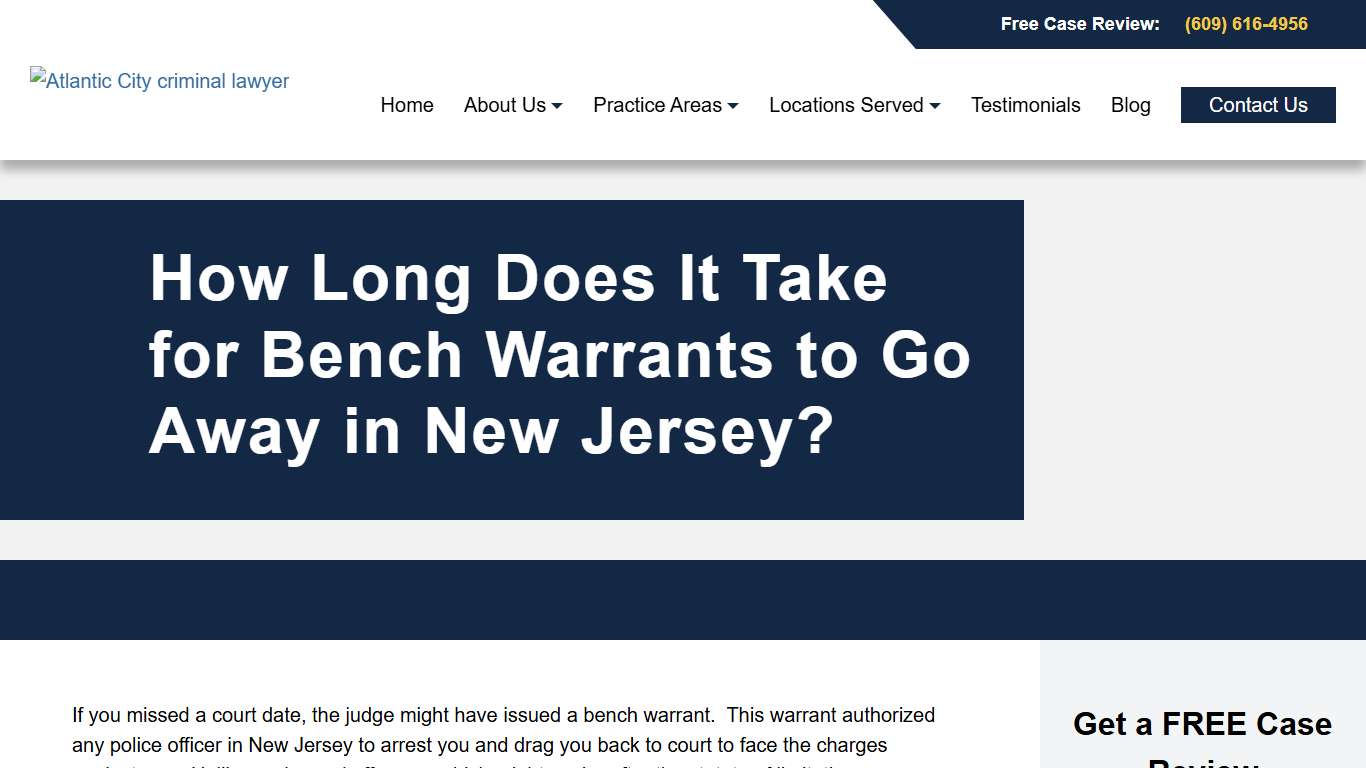 How Long Does It Take for Bench Warrants to Go Away in New Jersey?